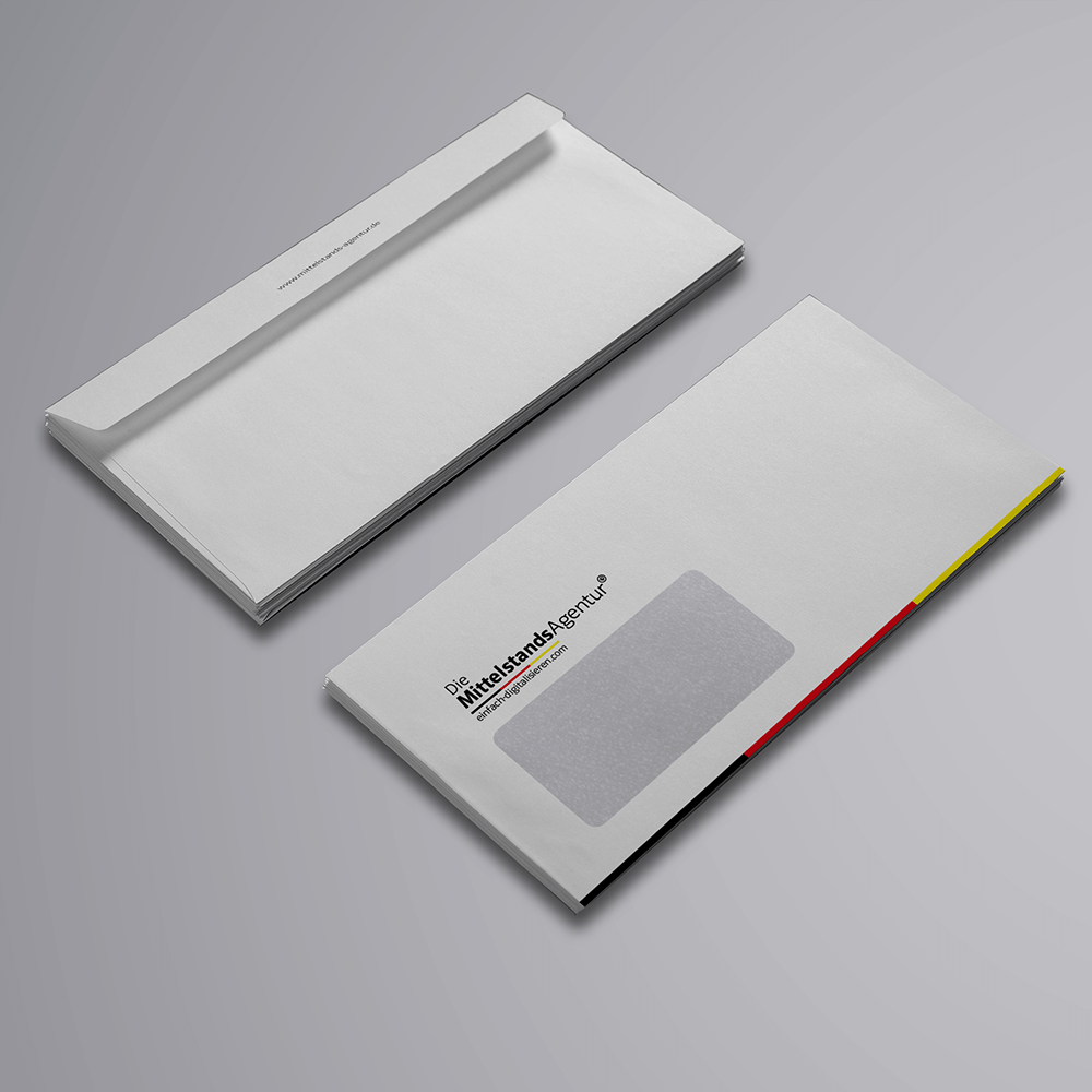 Briefumschläge mit Logo (Fenster links & haftklebend) – Bild 2